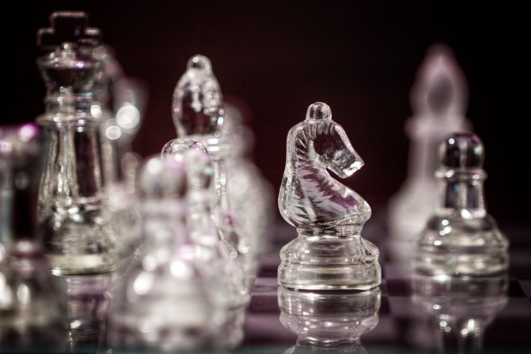 glass chess pieces