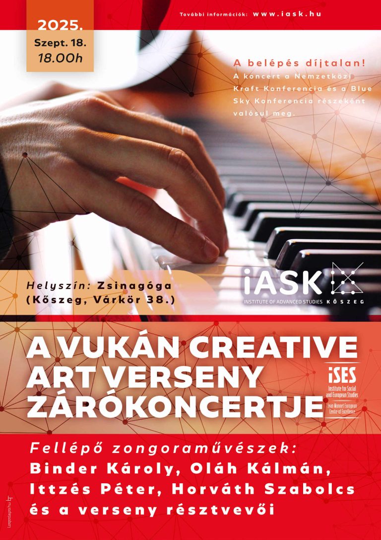 Zongorán játszó kéz, "A Vukán Creative Art Verseny Zárókoncertje" plakát Kőszegen.